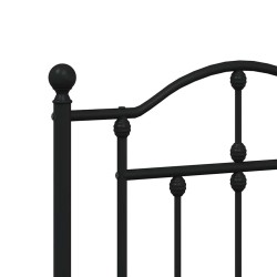 Tête de lit métal noir 180 cm 