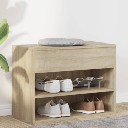 Banc à chaussures Chêne sonoma 60x30x45 cm Bois d’ingénierie 