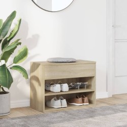 Banc à chaussures Chêne sonoma 60x30x45 cm Bois d’ingénierie 