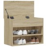Banc à chaussures Chêne sonoma 60x30x45 cm Bois d’ingénierie 