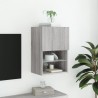 Meuble TV avec lumières LED sonoma gris 40,5x30x60 cm 
