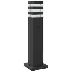 Lampadaire d'extérieur avec capteur noir 50 cm aluminium 