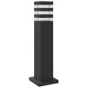 Lampadaire d'extérieur avec capteur noir 50 cm aluminium 