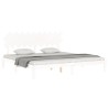 Cadre de lit sans matelas blanc 200x200 cm bois massif de pin 