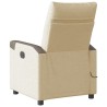 Fauteuil de massage inclinable Crème Tissu 