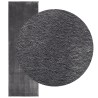 Tapis HUARTE à poils courts doux et lavable anthracite 80x250cm 