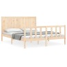 Cadre de lit sans matelas bois de pin massif 