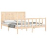 Cadre de lit sans matelas bois de pin massif 