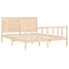 Cadre de lit sans matelas bois de pin massif 