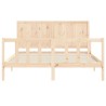 Cadre de lit sans matelas bois de pin massif 