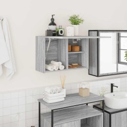 Armoire murale de bain sonoma gris 60x25x40cm bois d'ingénierie 