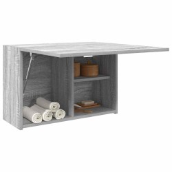 Armoire murale de bain sonoma gris 60x25x40cm bois d'ingénierie 