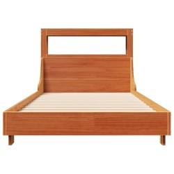 Cadre de lit sans matelas cire marron 90x190 cm bois pin massif 
