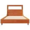 Cadre de lit sans matelas cire marron 90x190 cm bois pin massif 