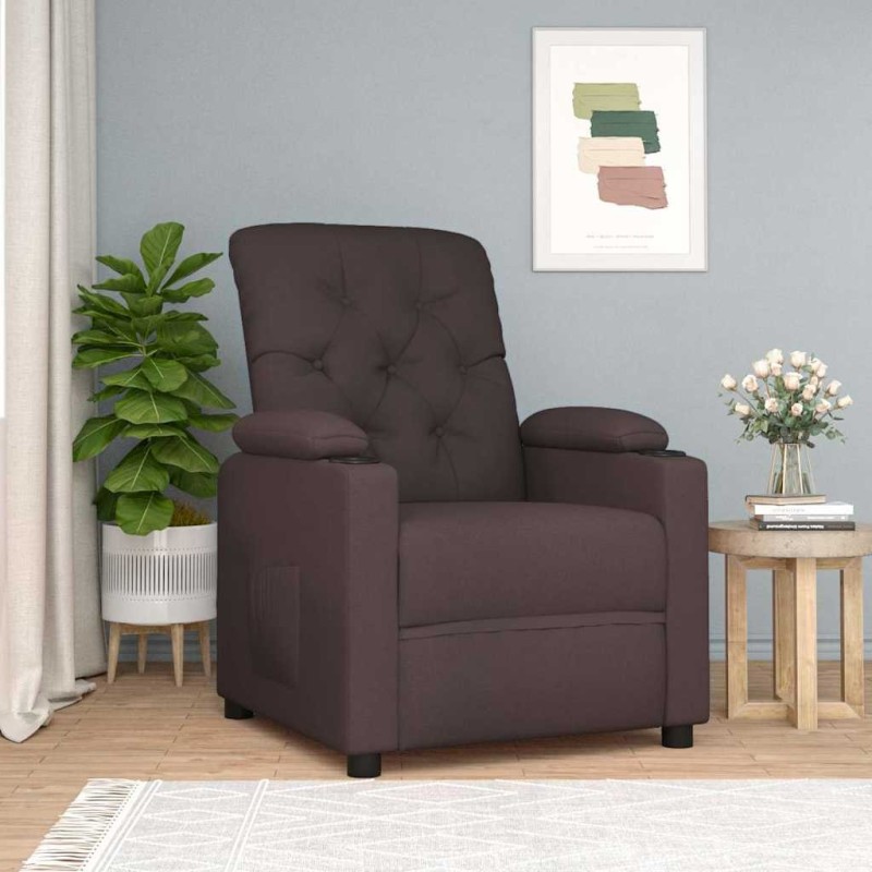 Fauteuil inclinable Marron Tissu 
