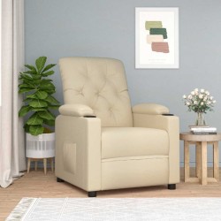 Fauteuil inclinable Crème Tissu 