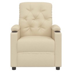 Fauteuil inclinable Crème Tissu 