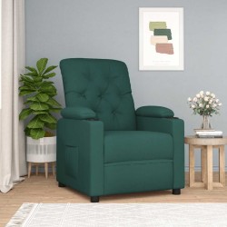 Fauteuil inclinable Vert foncé Tissu 