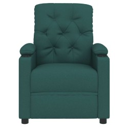 Fauteuil inclinable Vert foncé Tissu 