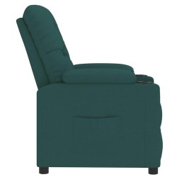 Fauteuil inclinable Vert foncé Tissu 