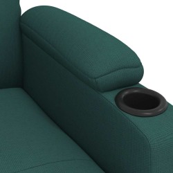 Fauteuil inclinable Vert foncé Tissu 