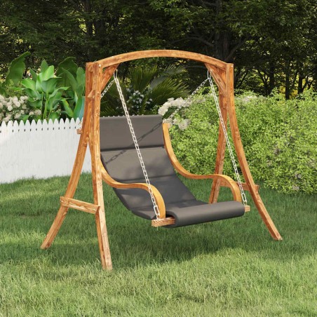 Balancelle sans balançoire avec coussin Bois courbé massif 
