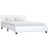 Cadre de lit sans matelas blanc similicuir 140x200 cm 