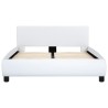 Cadre de lit sans matelas blanc similicuir 140x200 cm 
