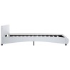 Cadre de lit sans matelas blanc similicuir 140x200 cm 