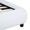 Cadre de lit sans matelas blanc similicuir 140x200 cm 