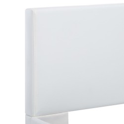 Cadre de lit sans matelas blanc similicuir 140x200 cm 