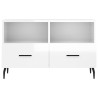 Meuble TV Blanc brillant 80x36x50 cm Bois d'ingénierie 