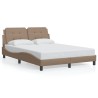 Cadre de lit sans matelas cappuccino 140x190 cm similicuir 
