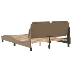 Cadre de lit sans matelas cappuccino 140x190 cm similicuir 