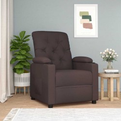 Fauteuil inclinable Marron foncé Tissu 
