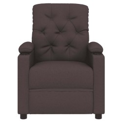 Fauteuil inclinable Marron foncé Tissu 