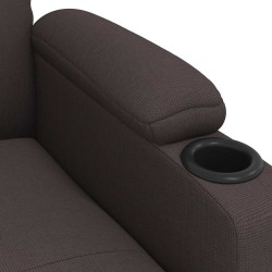 Fauteuil inclinable Marron foncé Tissu 