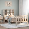 Lit bibliothèque sans matelas 90x190 cm bois de pin massif 