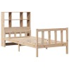 Lit bibliothèque sans matelas 90x190 cm bois de pin massif 
