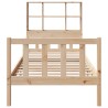 Lit bibliothèque sans matelas 90x190 cm bois de pin massif 
