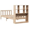Lit bibliothèque sans matelas 90x190 cm bois de pin massif 