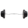 Barre d'haltères ondulée avec plaques 60 kg 