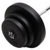 Barre d'haltères ondulée avec plaques 60 kg 