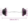 Barre d'haltères ondulée avec plaques 60 kg 
