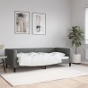 Lit de repos sans matelas gris foncé 90x190 cm tissu 