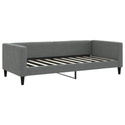 Lit de repos sans matelas gris foncé 90x190 cm tissu 