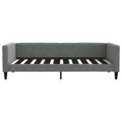 Lit de repos sans matelas gris foncé 90x190 cm tissu 