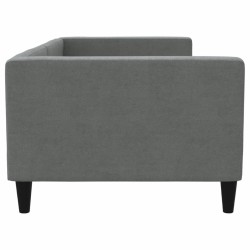 Lit de repos sans matelas gris foncé 90x190 cm tissu 