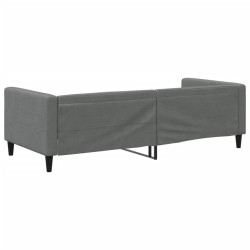 Lit de repos sans matelas gris foncé 90x190 cm tissu 