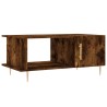 Table basse chêne fumé 90x50x40 cm bois d'ingénierie 